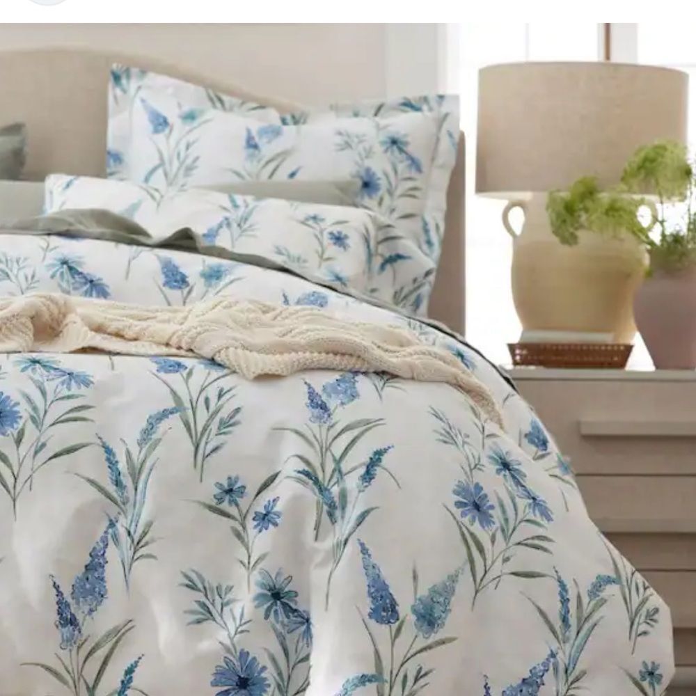 New The Company Store 
Nature's Vine Classic Smooth Sateen Duvet Cover Twin TXL - Picture 4 of 10